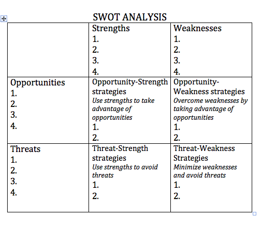SWOT Analysis ssw 1