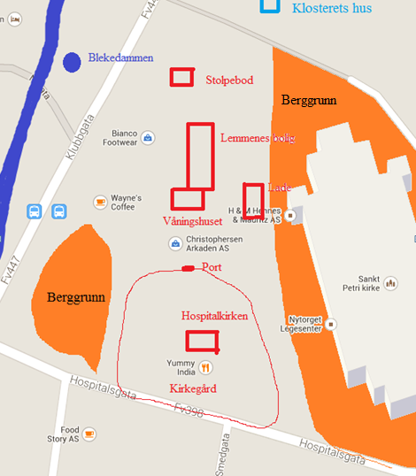 File:Kart over hospitalet hospitalkirken omlag 1807.png - Wikimedia