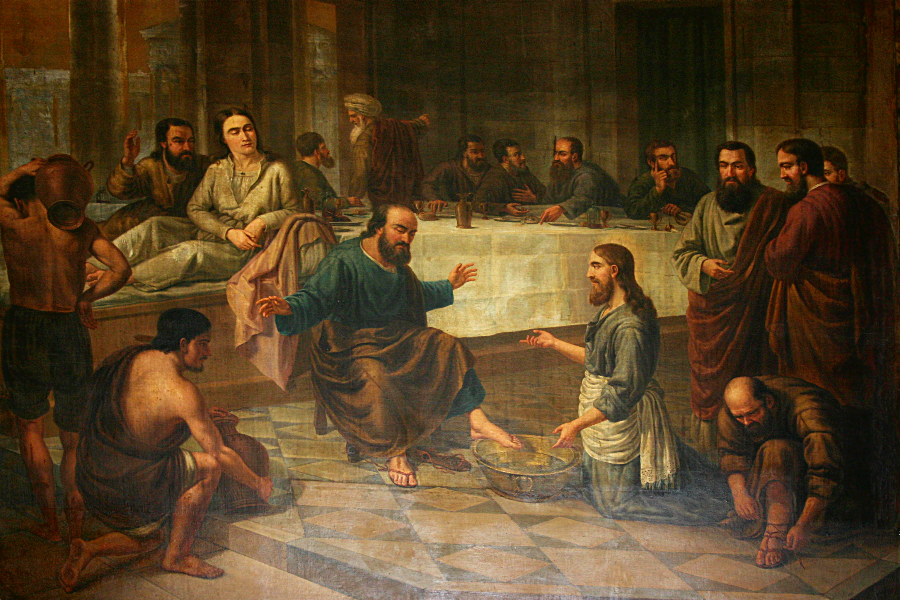 Умывание в чистый четверг. Тинторетто Христос омывает ноги ученикам. Тинторетто омовение ног. Омовение ног Тинторетто картина. Тинторетто омовение ног апостолов.