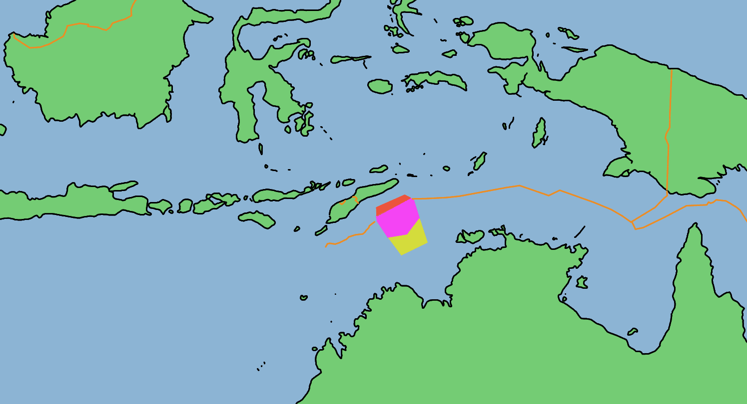 timor sea on world map