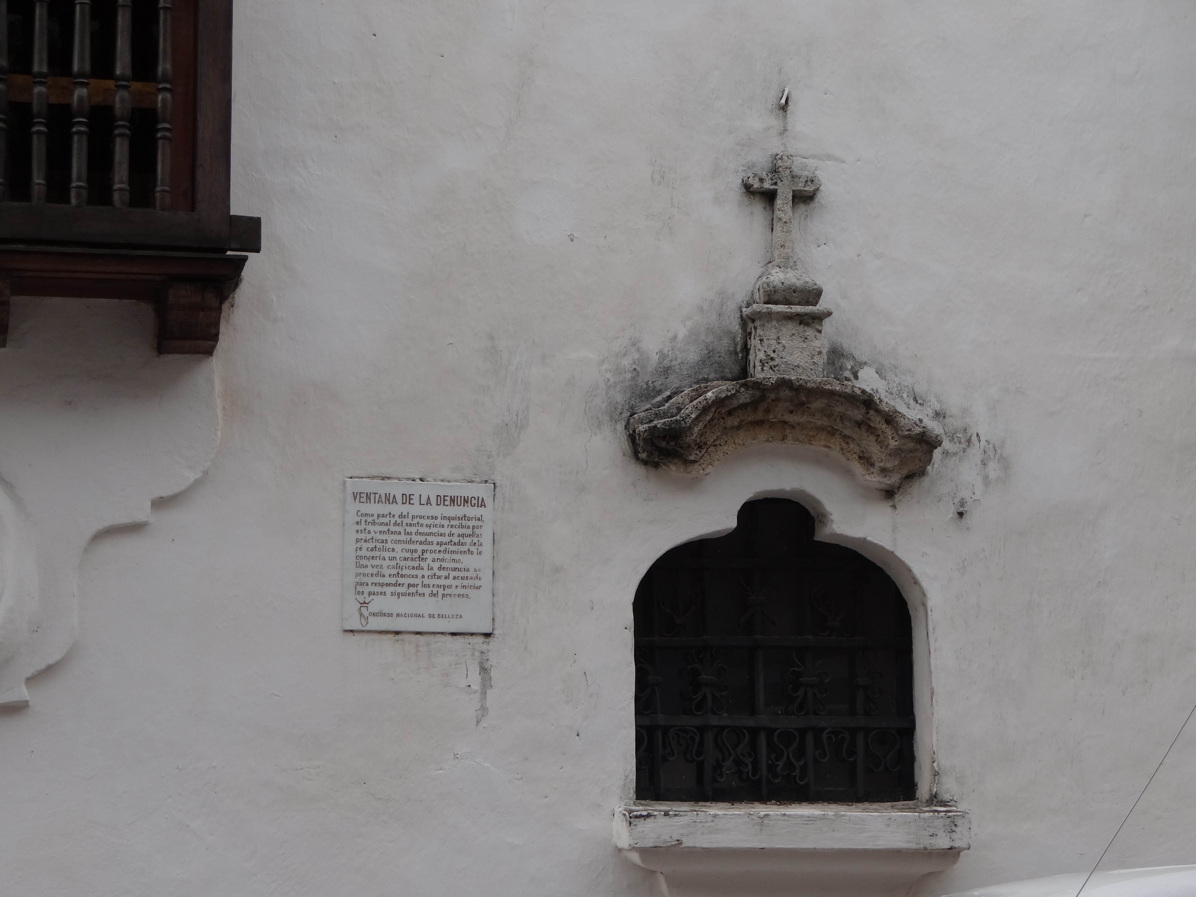 Ventana de la denuncia. Palacio de La Inquisicion. Cartagena