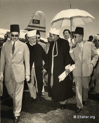 File:1954 - Haj Amin Al Husseini and Sayf El Islam Abdallah-Almaza Airport-Cairo.jpg