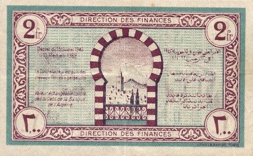 File:2 franc - 1943 - Tunisia - reverse.jpg