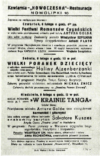 File:Café Nowoczesna poster, Warsaw ghetto, 1941.jpeg