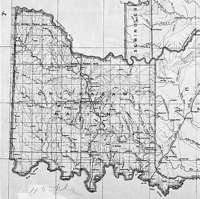 Map of Chickasaw Nation, 1891