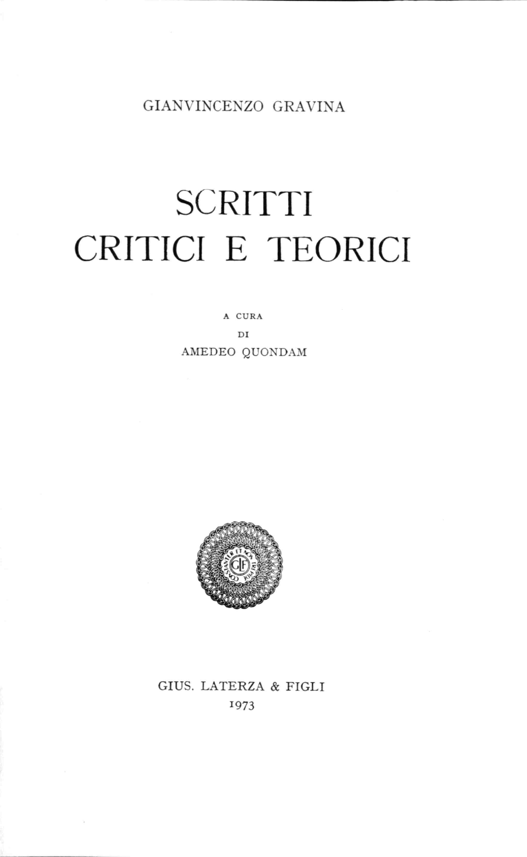 ''Scritti critici e teorici'', 1973