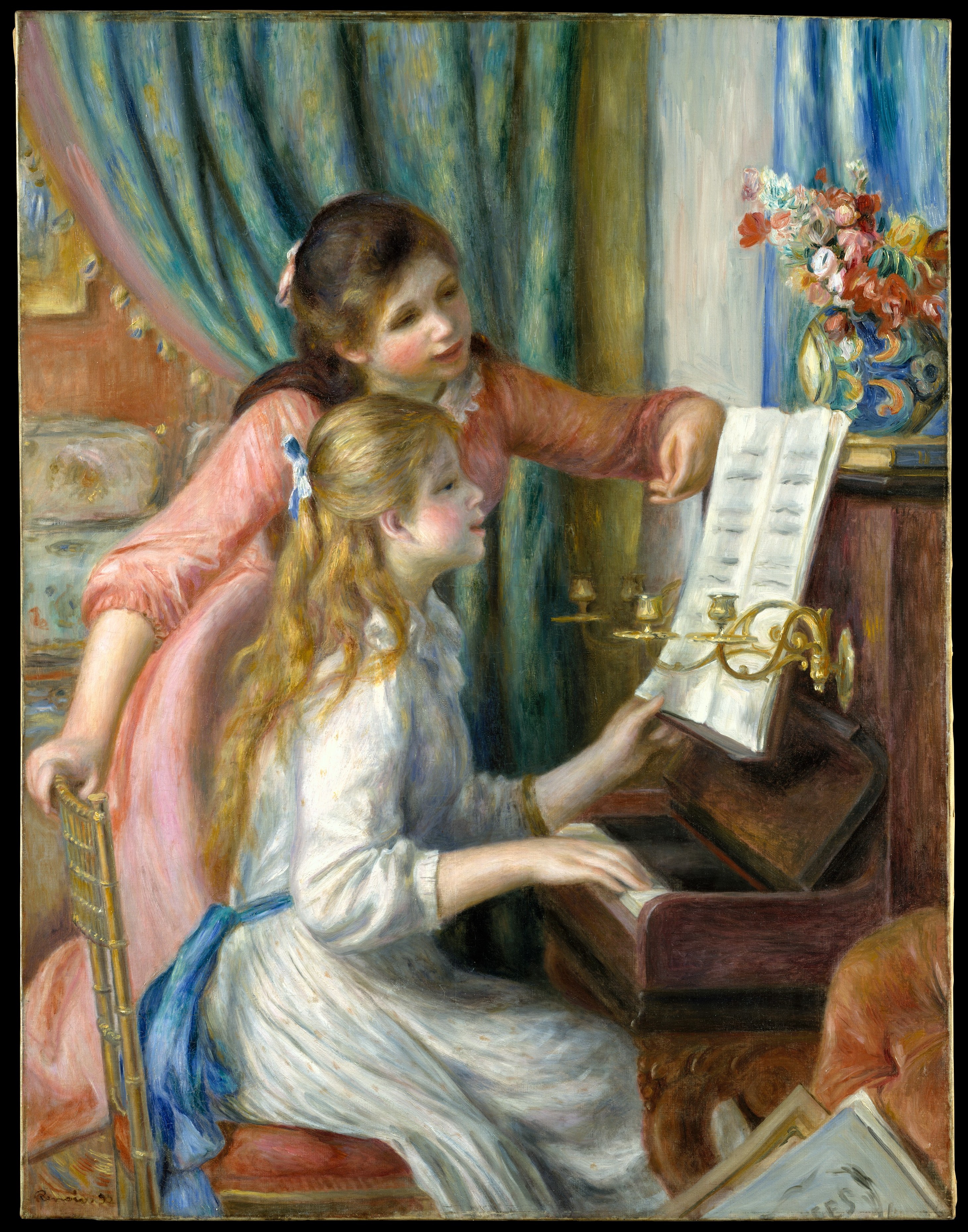 File:Pierre-Auguste Renoir, 1892 - Two Young Girls at the ...