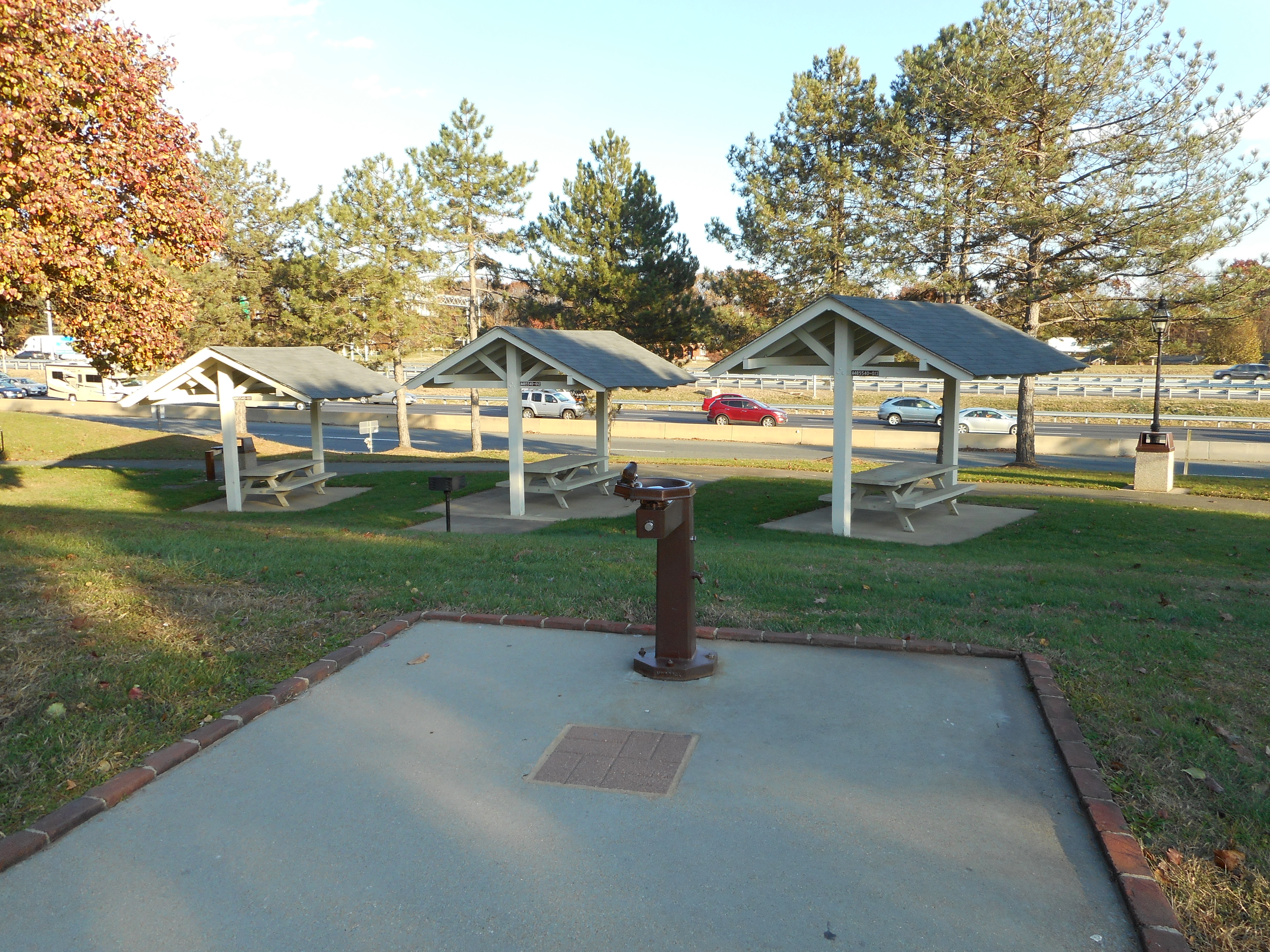 SB I-95 Dale City Rest Area; Three Picnic Shelters-2.jpg. 