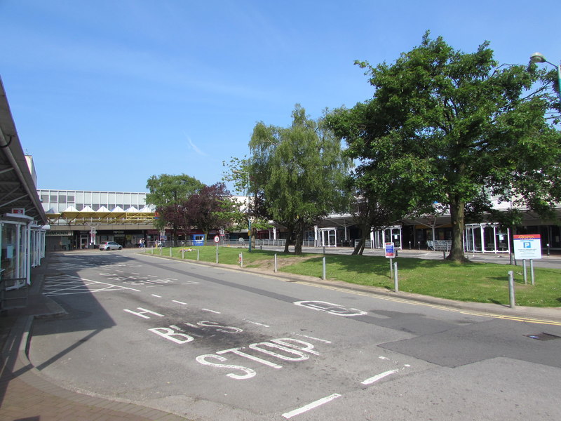 File:Trees in the middle of Cwmbran Bus Station (geograph 5106609).jpg