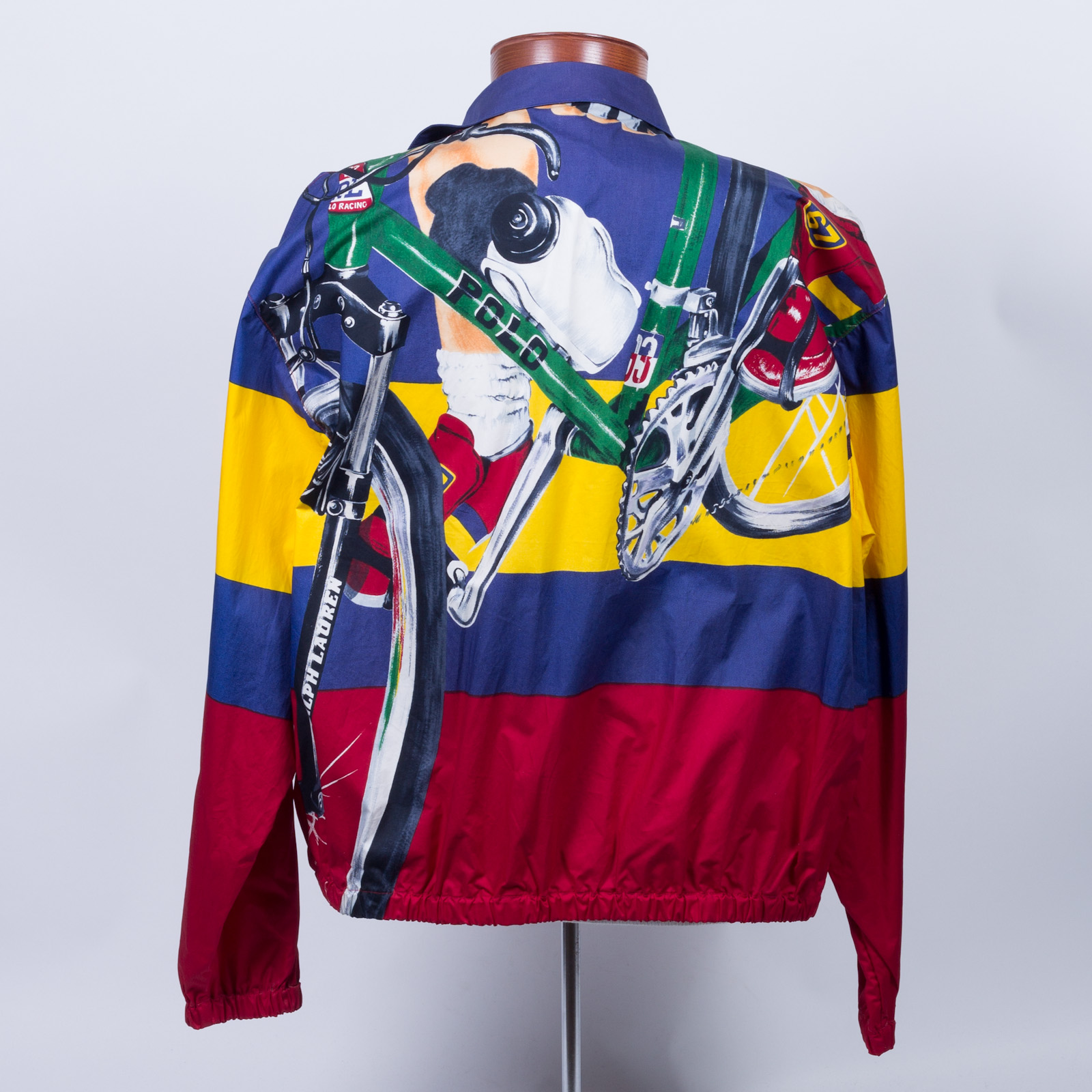 File:Vintage cycle print racing jacket by Polo Ralph Lauren