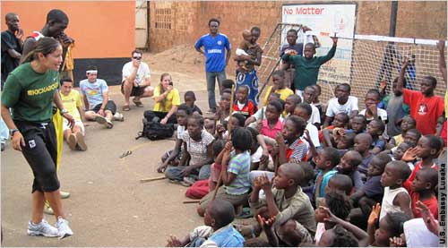 File:Lorrie Fair leading clinic in Zambia.jpg