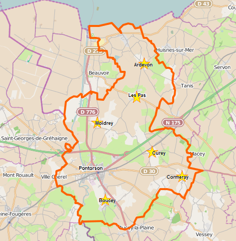 Fichier:Map Pontorson et ses communes associées.png — Wikipédia