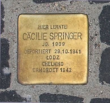 File:Stolperstein Unter den Linden 6 (Mitte) Cäcilie Springer.jpg