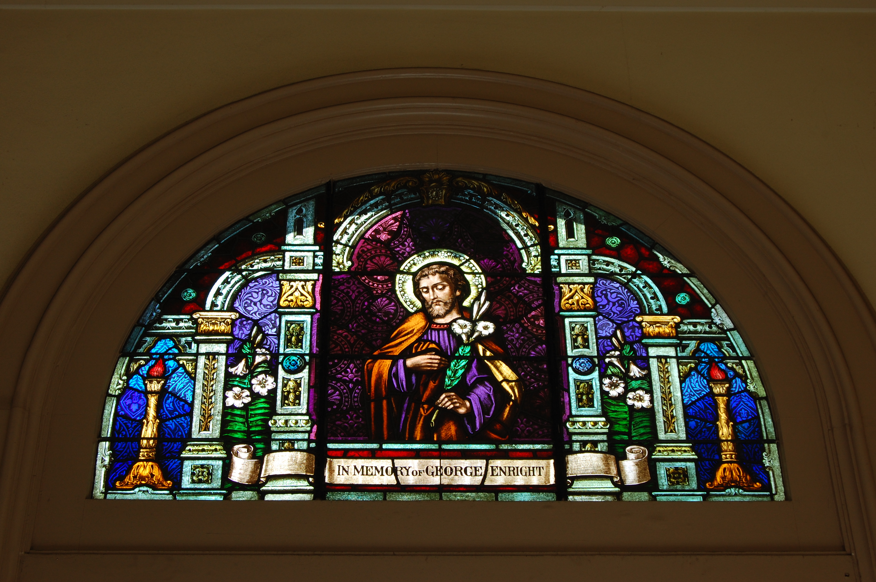 Image result for saint joseph stained glass