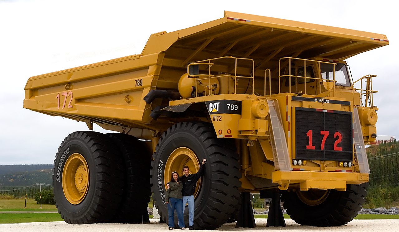 caterpillar truck inside