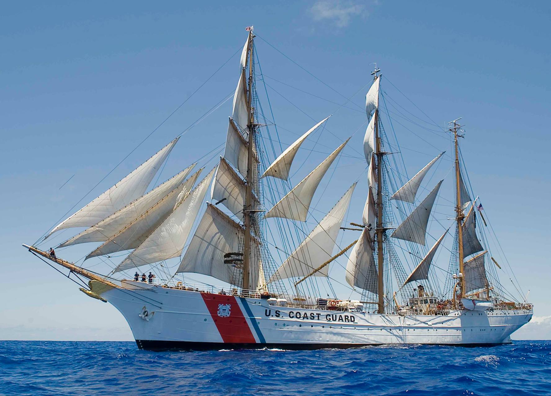 The US Coast Guard Eagle 11.5 inch - European Ships in Bottles & Detailed  Ship In a Bottle Models