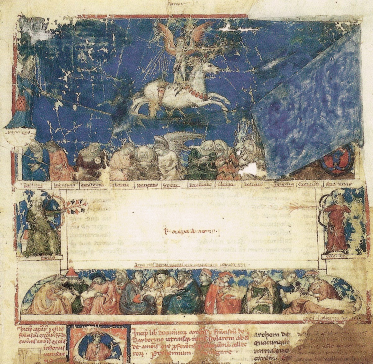 Frontispiece of a copy of the ''Documenti d'amore'' made by Francesco himself (Barb.lat. 4076)