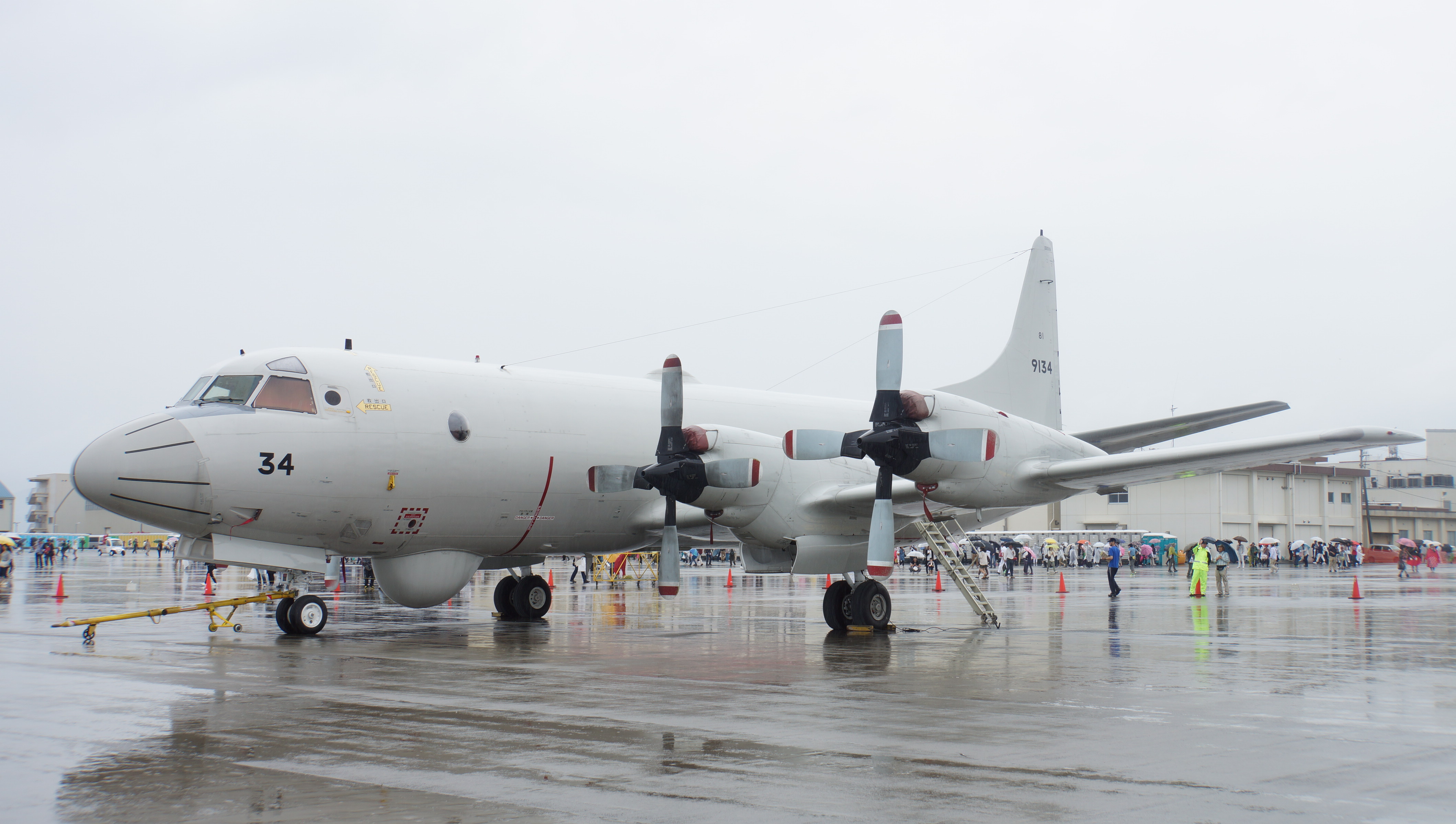 ファイル:JMSDF OP-3C(9134) at Iwakuni Air Base 20150503-01.JPG 