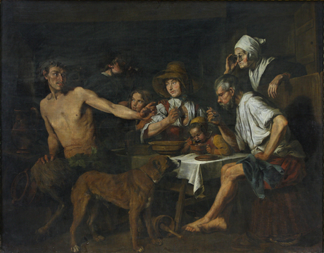 File:Jan Cossiers - Satyr as a Guest of the Peasant.jpg