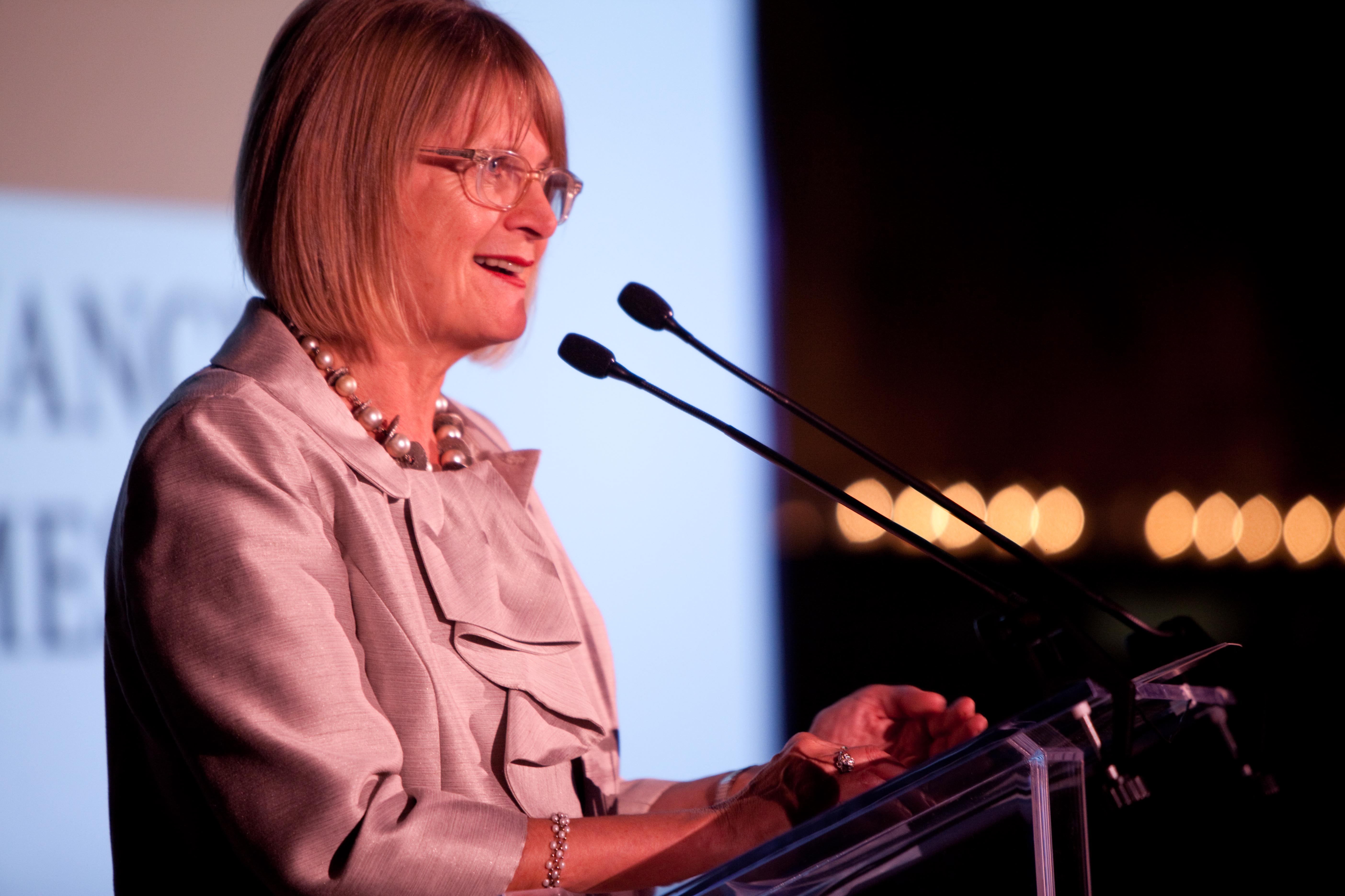 Jancis Robinson at a Financial Times Charity Wine Dinner in 2010.