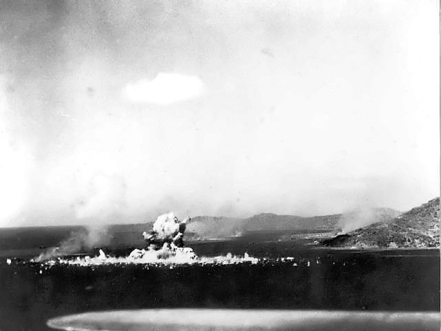 File:Japanese ammunition ship Aikoku Maru in Truk Harbor explodes.jpg