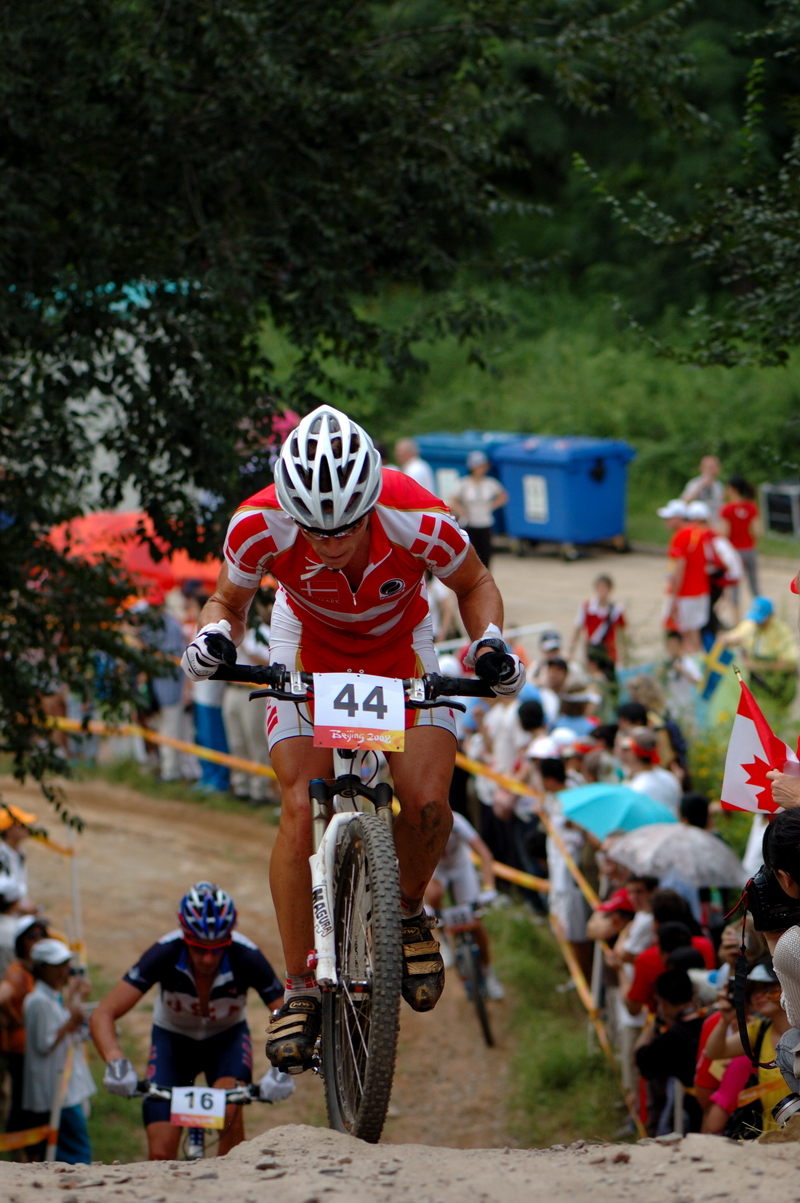 Nielsen competing in the 2008 Olympics