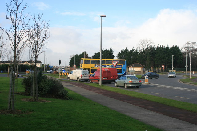 File:Looking West across the roundabout at Donaghmede towards the N32 from Grange Road. - geograph.org.uk - 628551.jpg