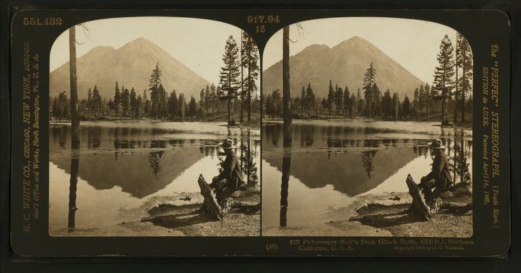 File:Picturesque Muir's Peak (Black Butte, 6500 ft.), northern California, U. S. A., by H.C. White Co..jpg