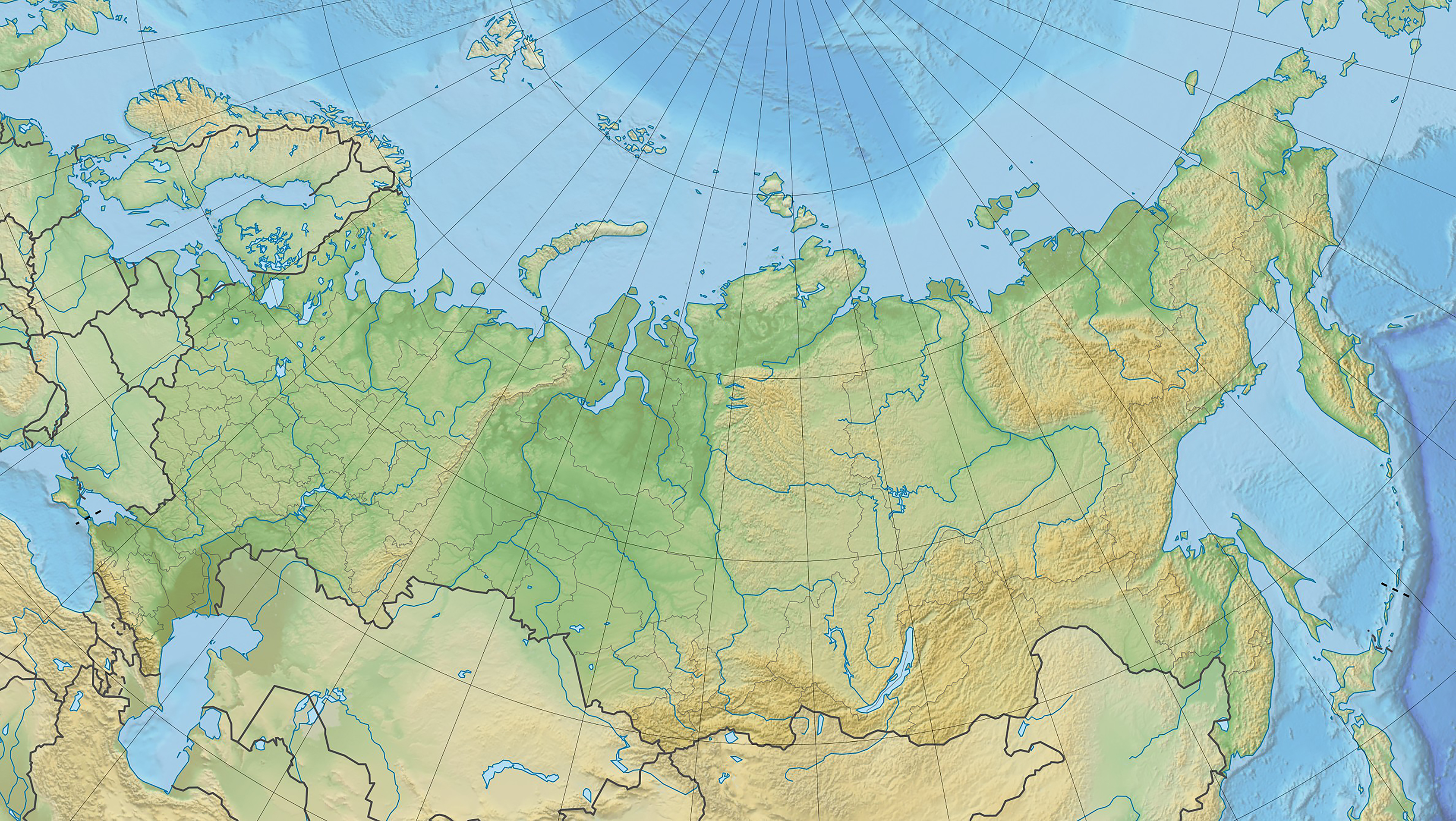 Моря России на карте