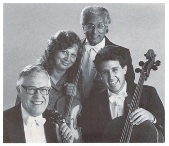 The original Stanford String Quartet in 1984: Andor Toth, violin; Zoya Leybin, violin; Bernard Zaslav, viola; Stephen Harrison, cello Stanford String Quartet.jpg