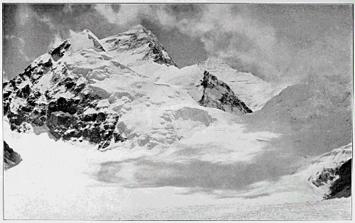 Summit of Mount Everest and South Peak from the Island, West Rongbuk Glacier.