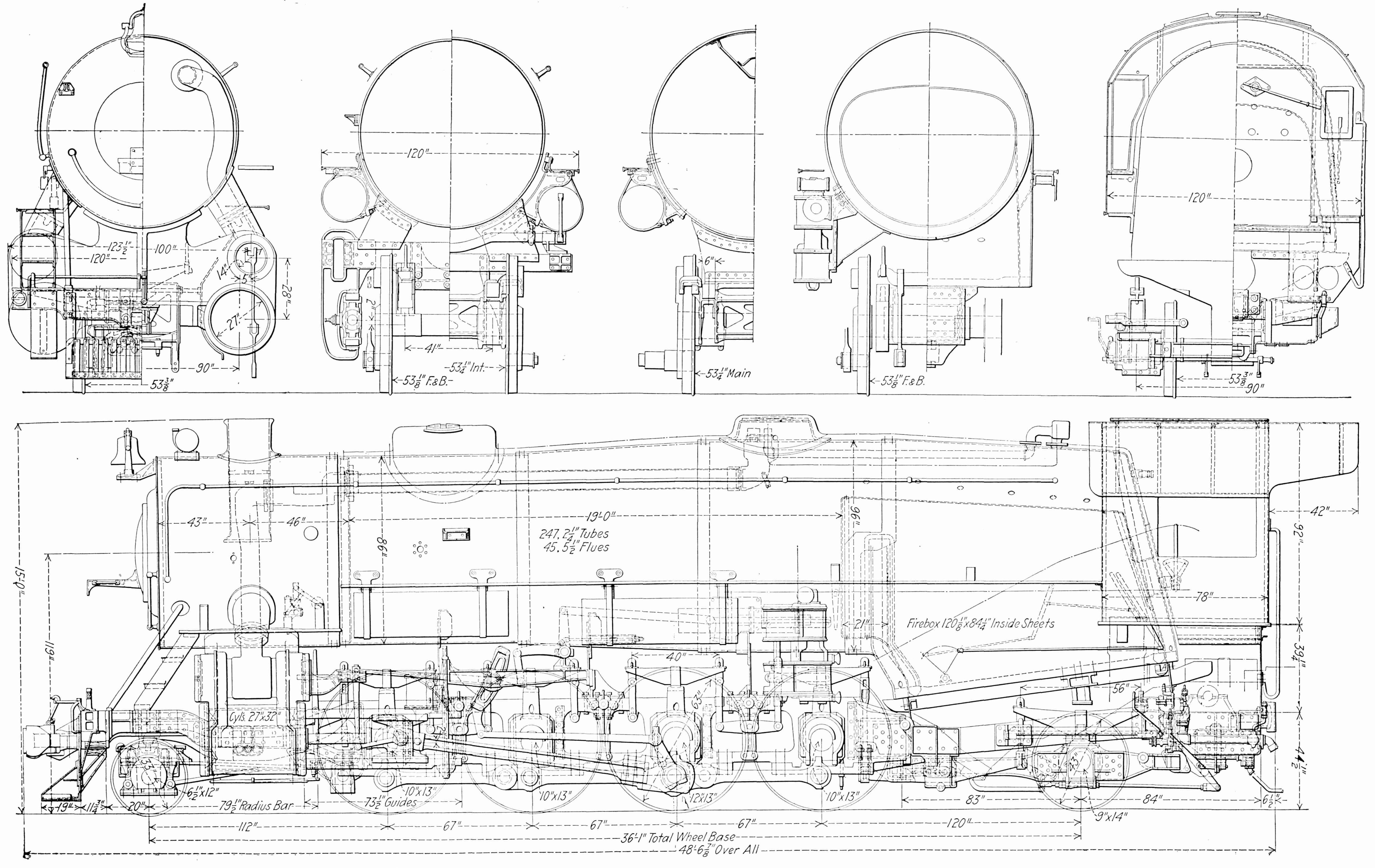 Free Steam Locomotive Drawings