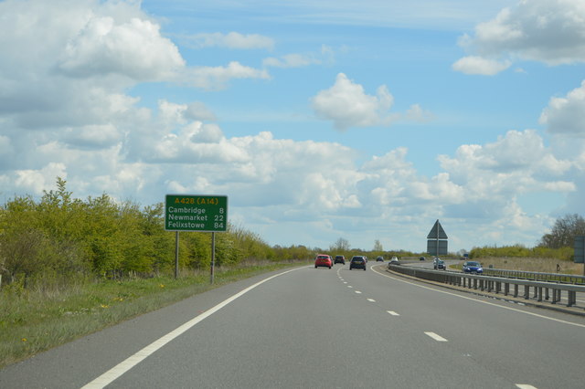 File:A428 to Cambridge - geograph.org.uk - 5005291.jpg