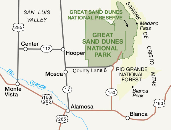 great sand dunes national park map File Nps Great Sand Dunes Regional Map Jpg Wikimedia Commons great sand dunes national park map