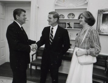 Nicholas Platt and Ronald Reagan 1982