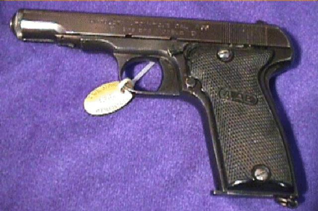 Genuino Legión Extranjera Francesa,Cuero Marrón 9mm Mab P-1908 Pistola Funda 