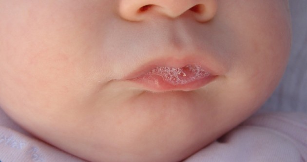 saliva in infants