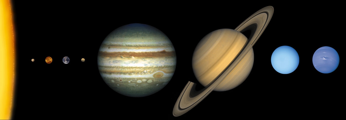 map of the solar system with distances from the sun