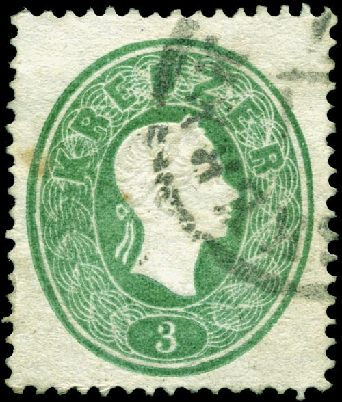 File:Stamp Austria 1860 3kr.jpg