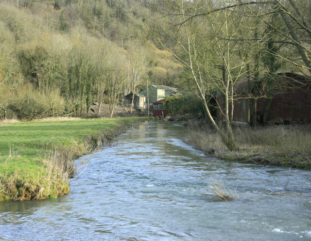 The By Brook at Slaughterford - geograph.org.uk - 1765247