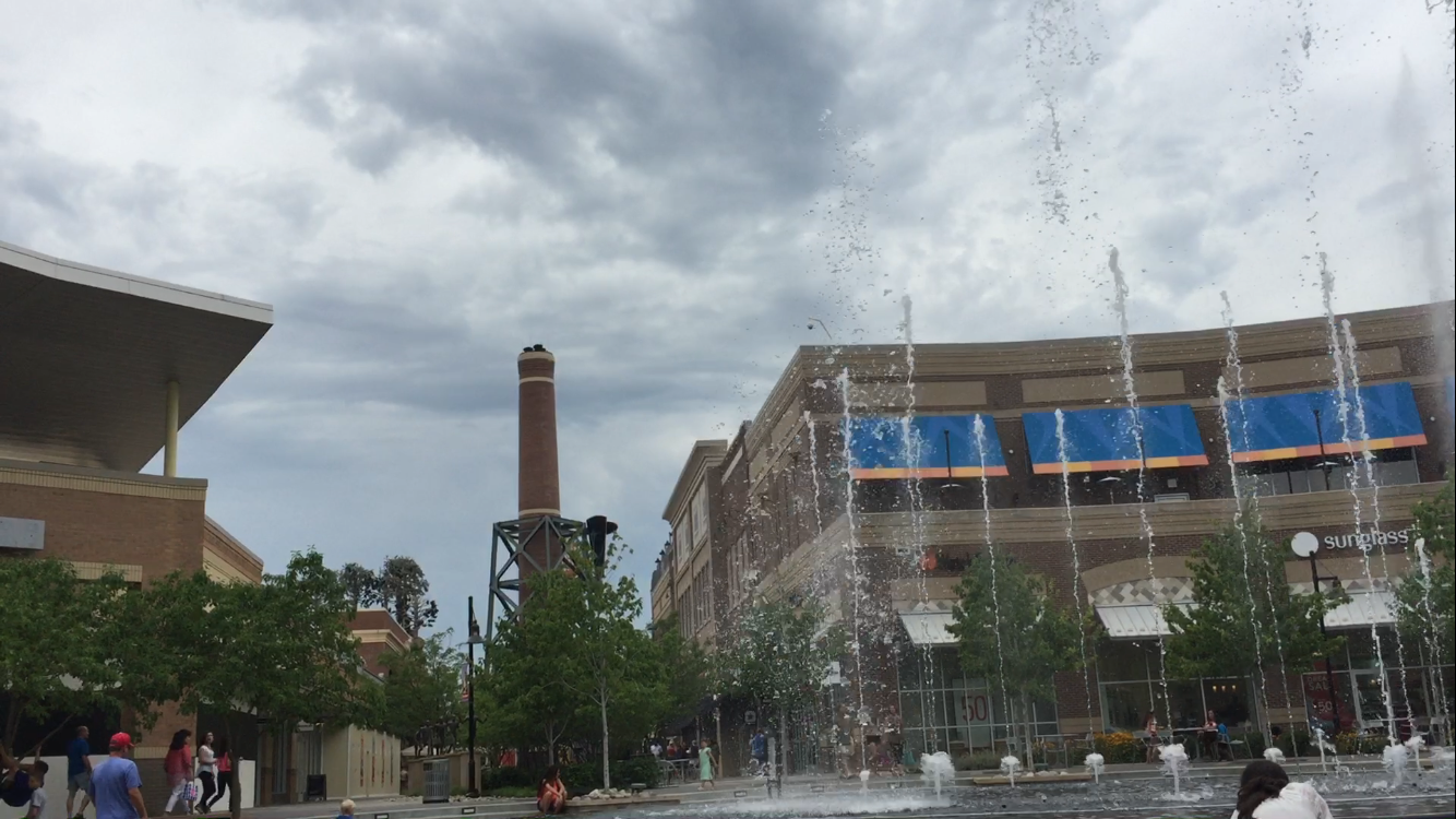 Fountains at Kansas Legends Outlets in the Village West district in Kansas City, Kansas