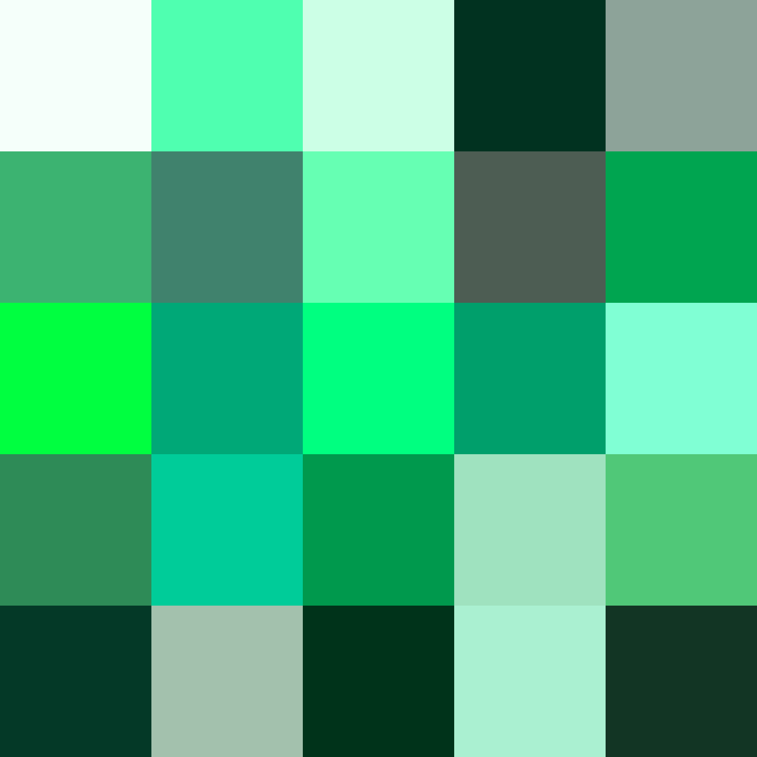 Mint Green Color - Hex, RGB, CMYK, Pantone