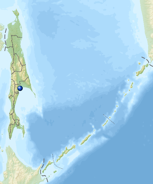 File:Location of mouth of Poronai River.png