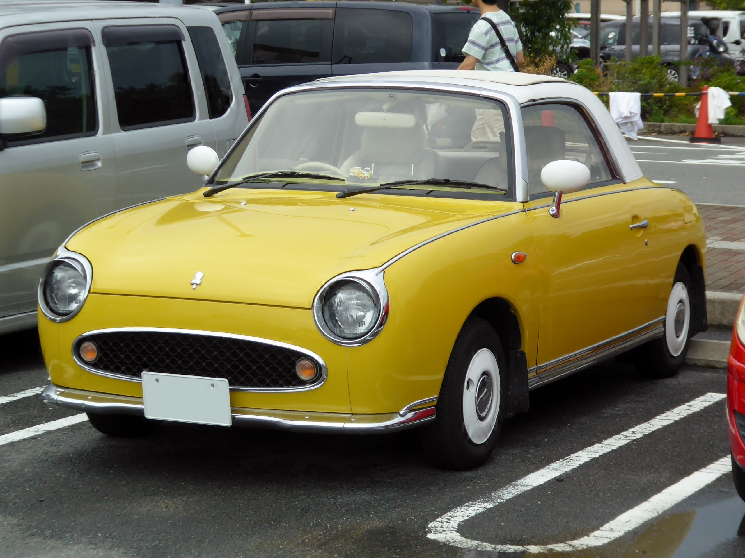 フィガロ E-FK10 右フロントフェンダー メッキ モール MA10ET 6K9 ペールアクア 日産 NISSAN FIGARO