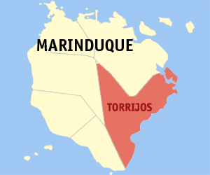 Map of Marinduque showing the location of Torrijos
