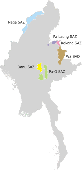 Нага (самоуправляемая зона) на карте