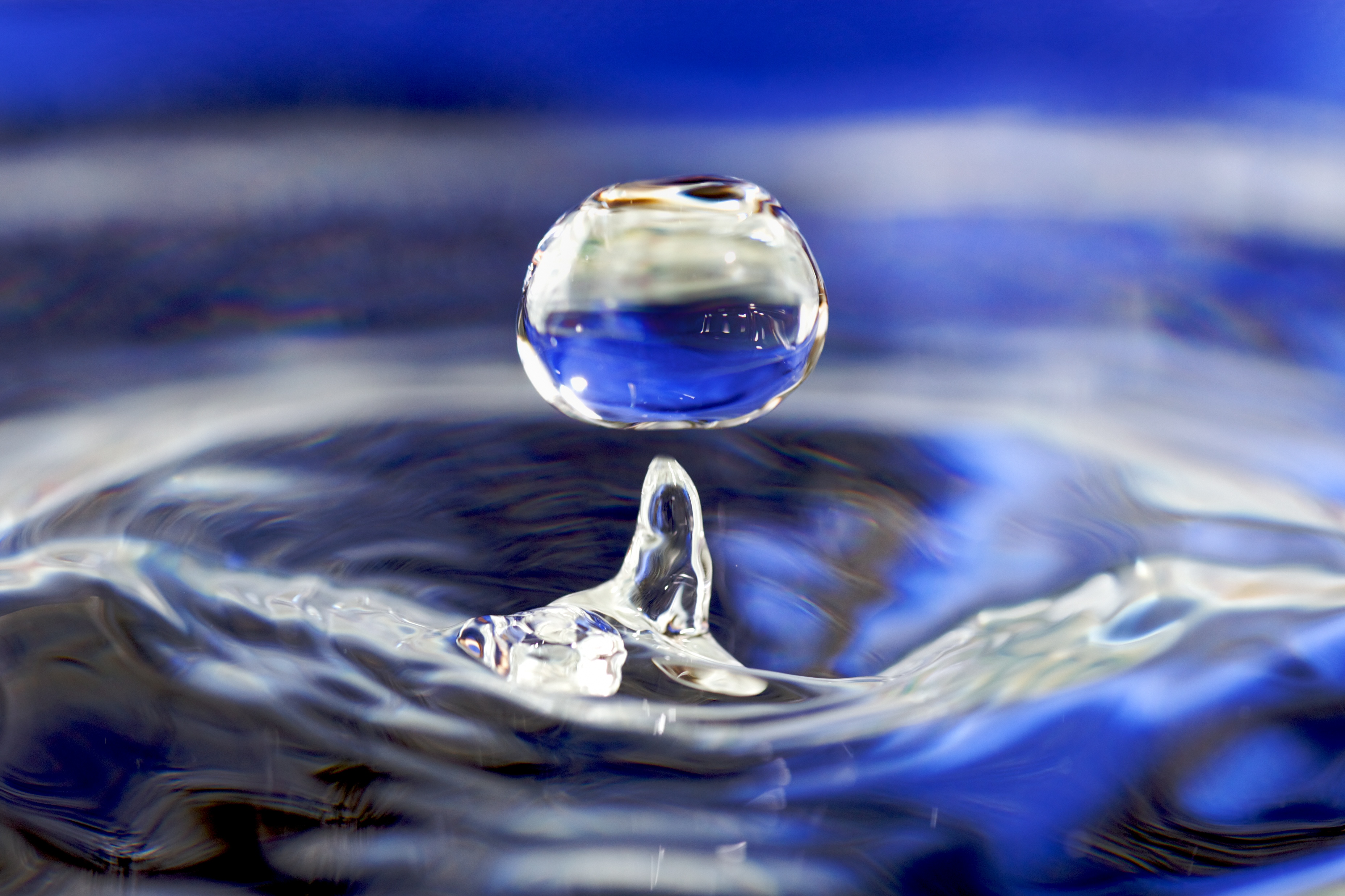 Water droplet in water.