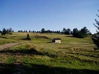 Des pâturages au sommet du village.