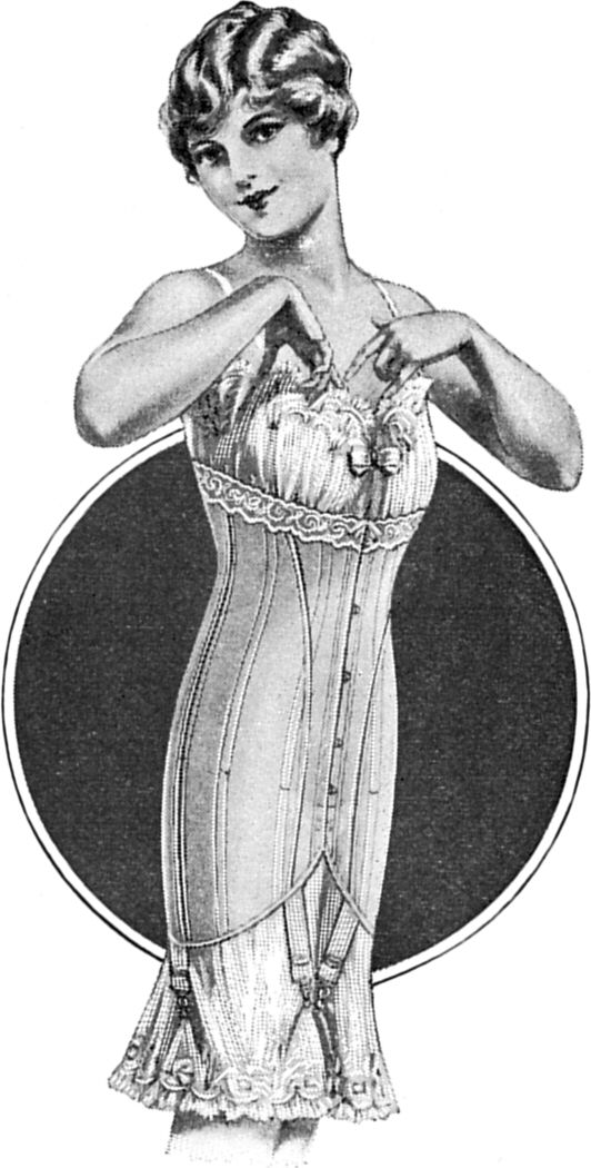 English: a advertising for spirella corset . 1924. Spirella 570 Spirella  Service1924G Stock Photo - Alamy