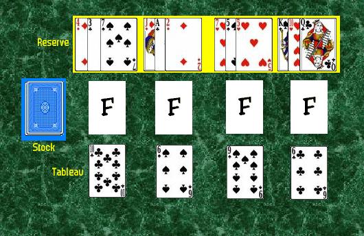 The initial layout in the game of Duchess.